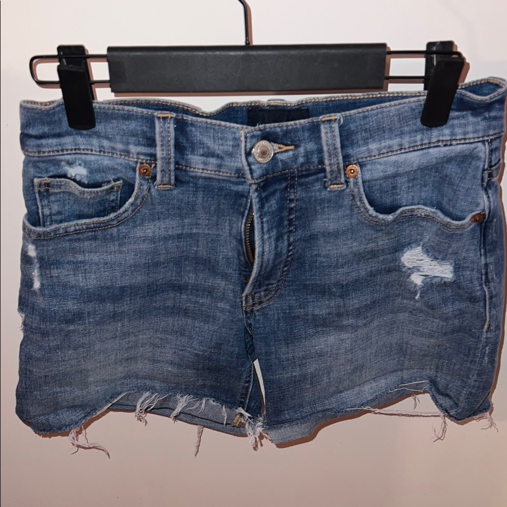 Lucky Brand Blue Frayed Denim short